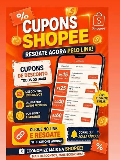 Resgate seus cupons de desconto e frete gratis Shopee pelo link promocional oficial